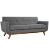 Modway Engage Mid-Century Modern Upholstered Loveseat and Sofa in Expectation Gray MDY-EEI-1348-GRY