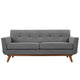Modway Engage Mid-Century Modern Upholstered Loveseat and Sofa in Expectation Gray MDY-EEI-1348-GRY