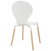 Modway Path Mid-Century Modern Four Kitchen and Dining Room Chairs in White MDY-EEI-1369-WHI