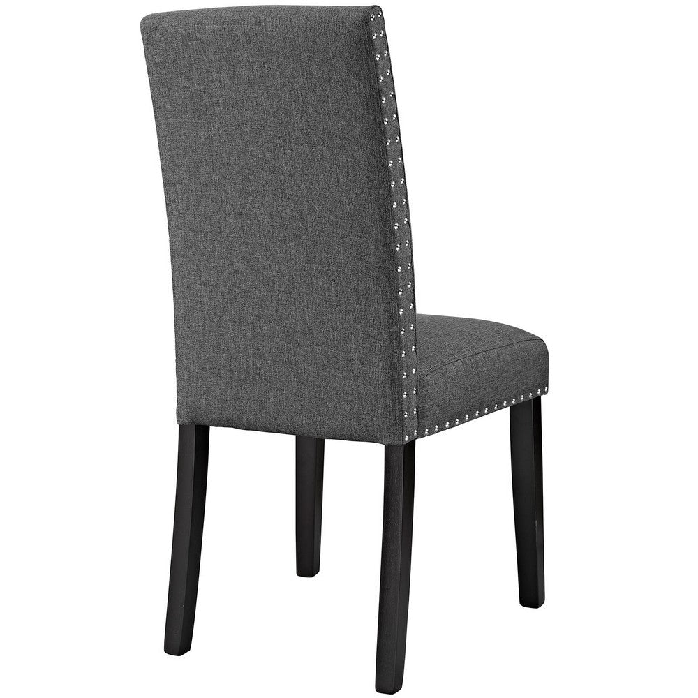 Modway Parcel Upholstered Fabric Parsons Dining Side Chair in Gray MDY-EEI-1384-GRY