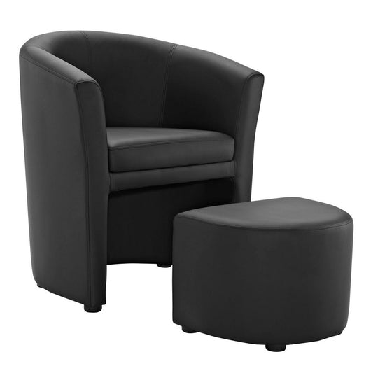 Divulge Armchair and Ottoman by Modway| Black