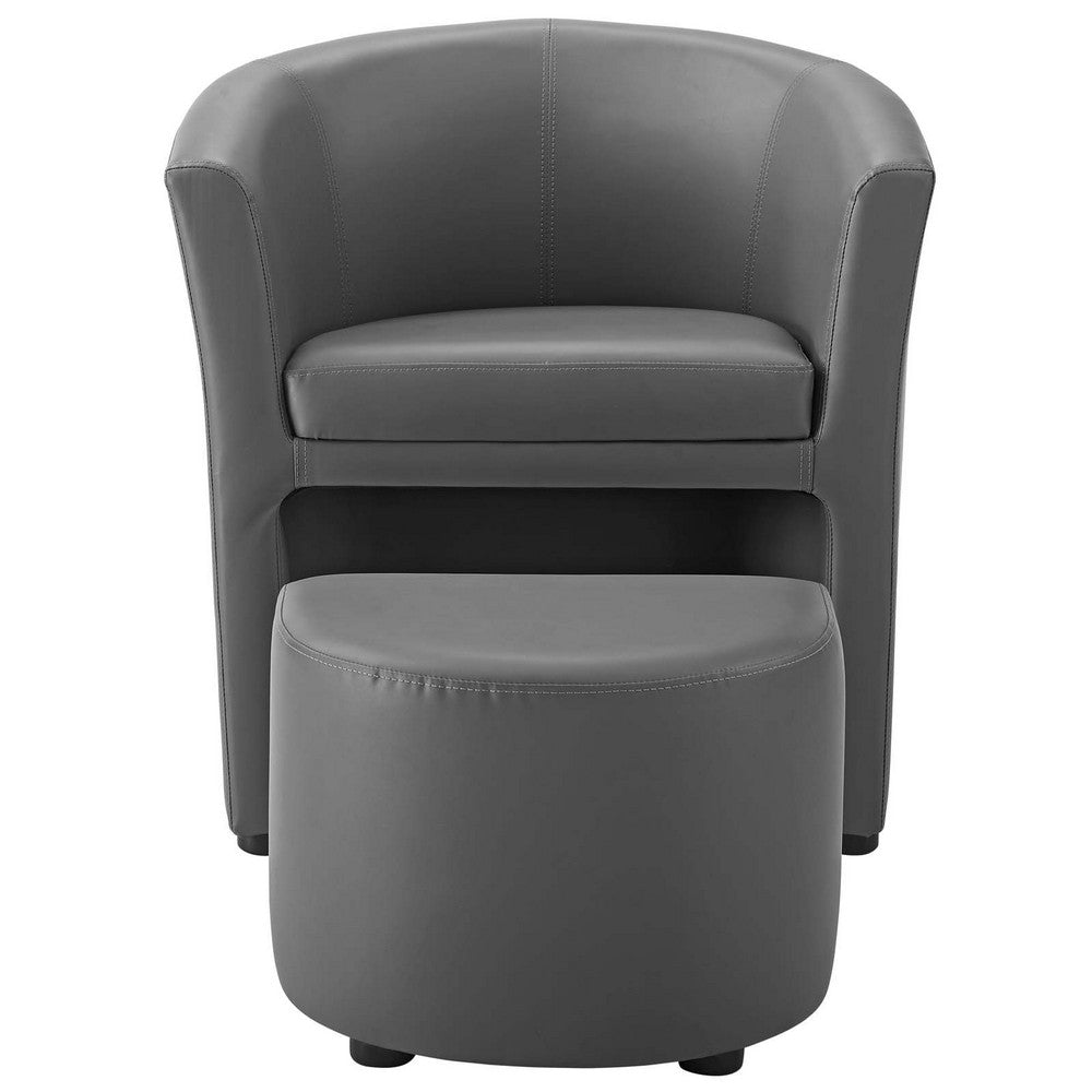 Divulge Armchair and Ottoman by Modway| Gray