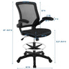 Veer Drafting Chair-Black - No Shipping Charges MDY-EEI-1423-BLK
