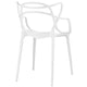 White Entangled Dining Armchair - No Shipping Charges MDY-EEI-1458-WHI