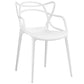 White Entangled Dining Armchair  - No Shipping Charges