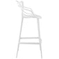 Modway Entangled Modern Molded Plastic Bar Stool in White - Fully Assembled MDY-EEI-1460-WHI