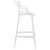 Modway Entangled Modern Molded Plastic Bar Stool in White - Fully Assembled MDY-EEI-1460-WHI