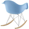Rocker Plastic Lounge Chair by Modway| Blue
