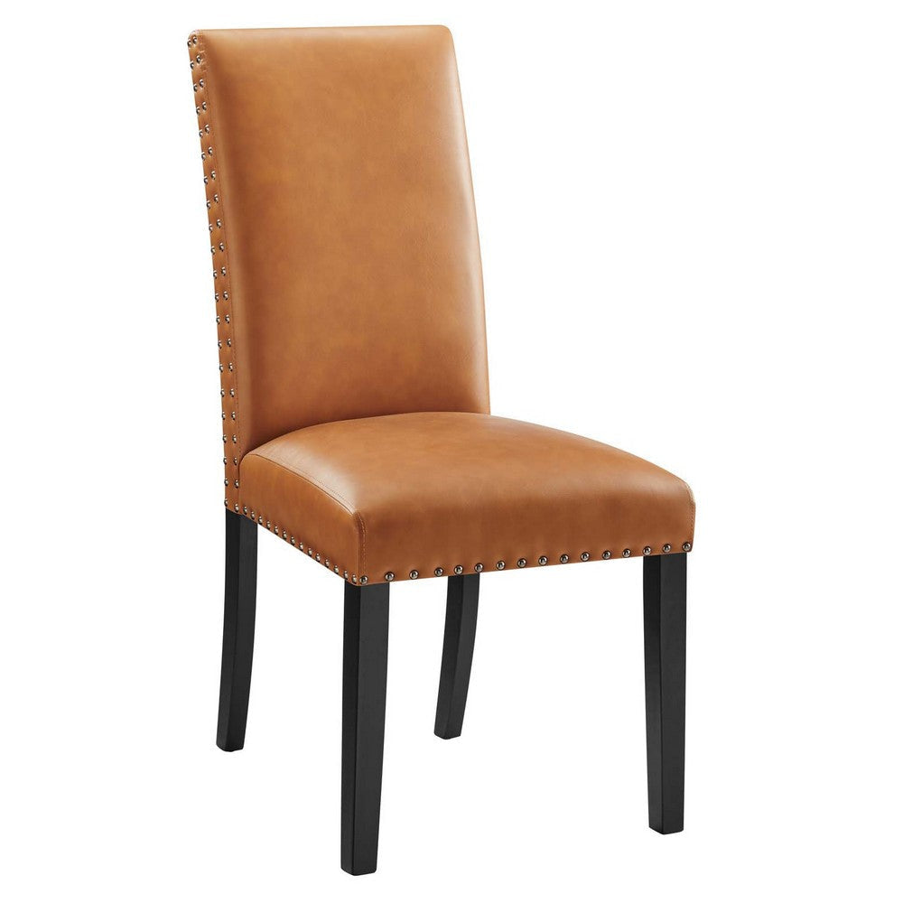 Parcel Dining Faux Leather Side Chair - No Shipping Charges MDY-EEI-1491-GRY