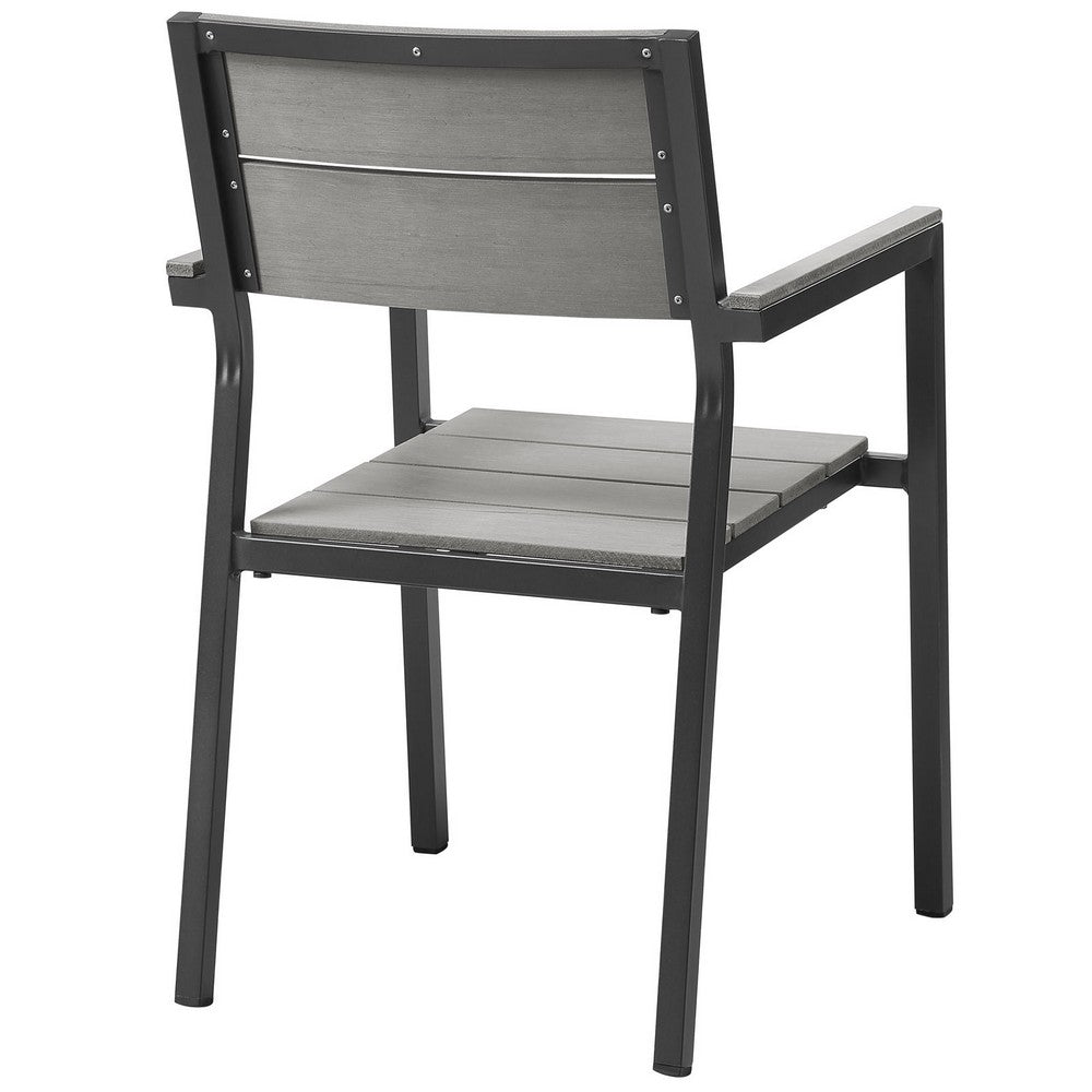 Maine Dining Outdoor Patio Armchair by Modway| Brown Gray