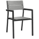 Maine Dining Outdoor Patio Armchair by Modway| Brown Gray