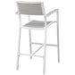 White Light Gray Maine Outdoor Patio Bar Stool - No Shipping Charges