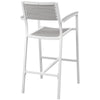 White Light Gray Maine Outdoor Patio Bar Stool - No Shipping Charges