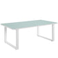 White Fortuna Outdoor Patio Coffee Table - No Shipping Charges