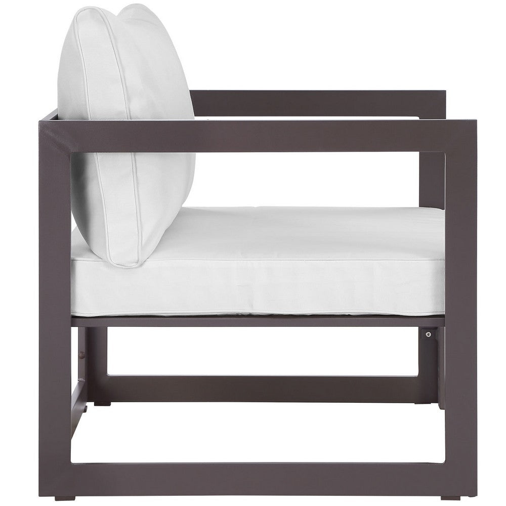 Fortuna Outdoor Patio Armchair by Modway| Brown White