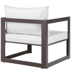 Fortuna Outdoor Patio Armchair by Modway| Brown White