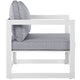 Fortuna Outdoor Patio Armchair by Modway| White Gray
