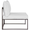 Fortuna Armless Outdoor Patio Chair by Modway| Brown White