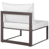 Fortuna Armless Outdoor Patio Chair by Modway| Brown White