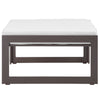 Fortuna Outdoor Patio Ottoman by Modway| Brown White