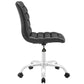 Black Ripple Armless Mid Back Office Chair - No Shipping Charges