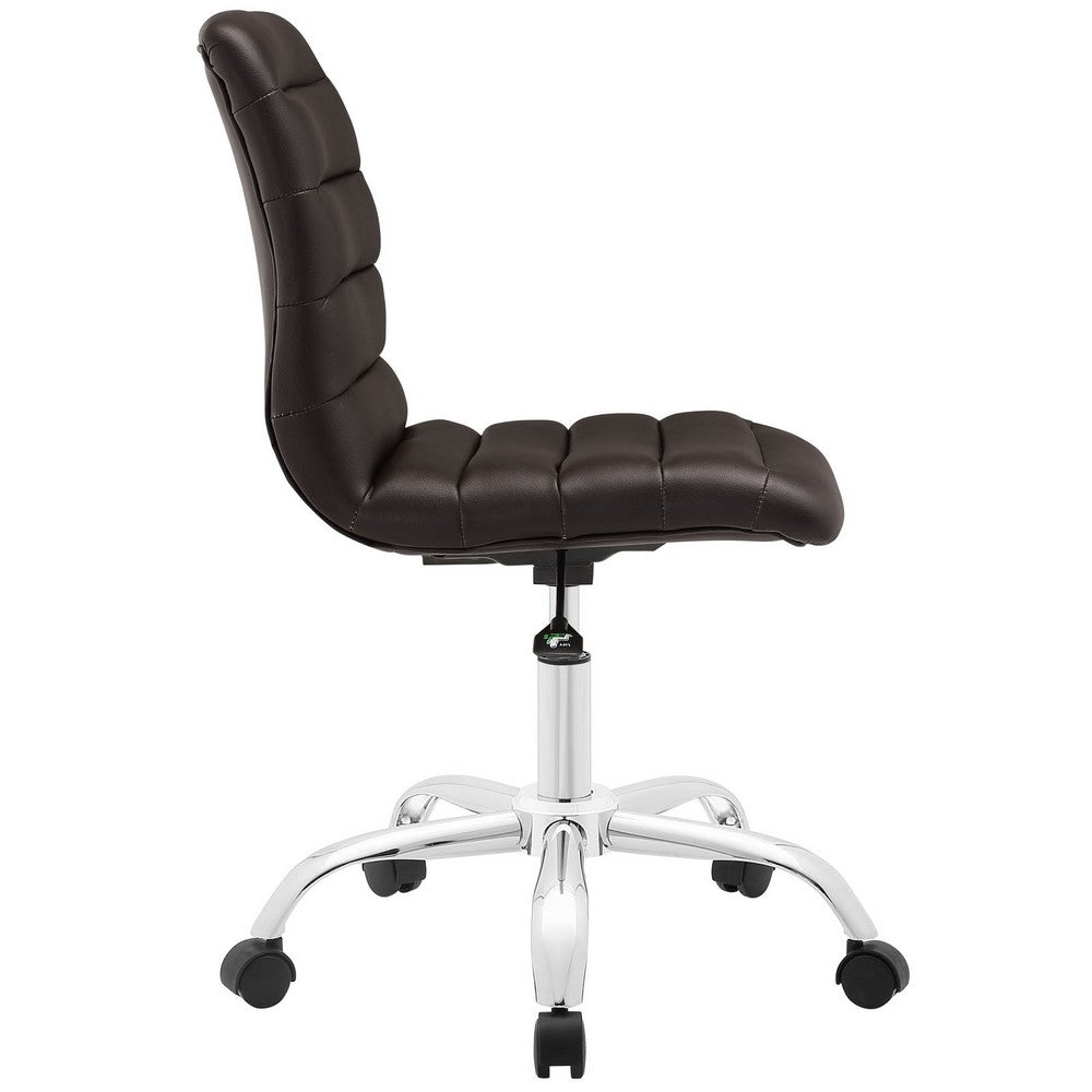 Ripple Armless Mid Back Office Chair - No Shipping Charges