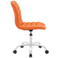 Modway Ripple Ribbed Armless Mid Back Swivel Computer Desk Office Chair In Orange MDY-EEI-1532-ORA