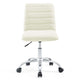 Modway Ripple Ribbed Armless Mid Back Swivel Conference Office Chair In White