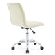 Modway Ripple Ribbed Armless Mid Back Swivel Conference Office Chair In White