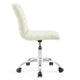Modway Ripple Ribbed Armless Mid Back Swivel Conference Office Chair In White
