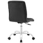 Black Prim Armless Mid Back Office Chair - No Shipping Charges