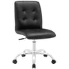 Black Prim Armless Mid Back Office Chair - No Shipping Charges