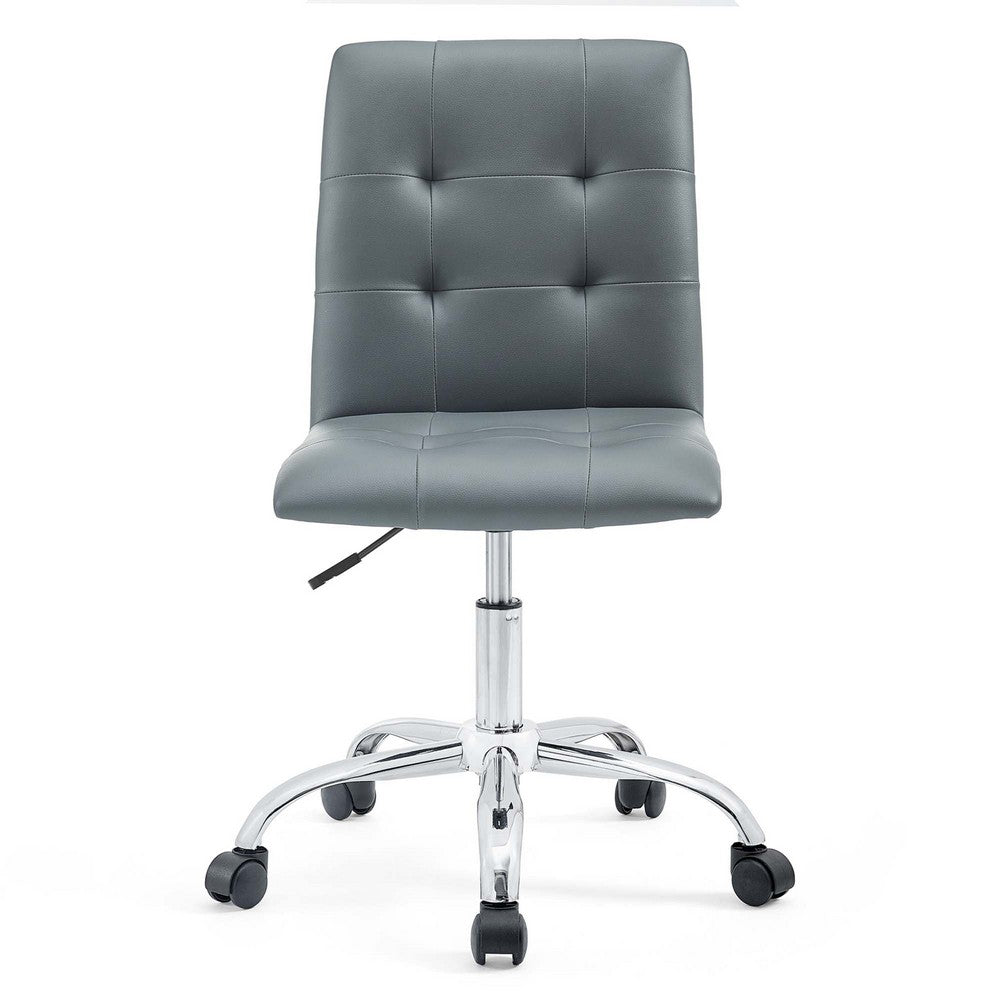 Prim Armless Mid Back Office Chair by Modway| Gray