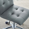 Prim Armless Mid Back Office Chair by Modway| Gray