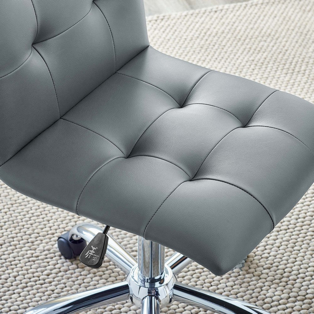 Prim Armless Mid Back Office Chair by Modway| Gray