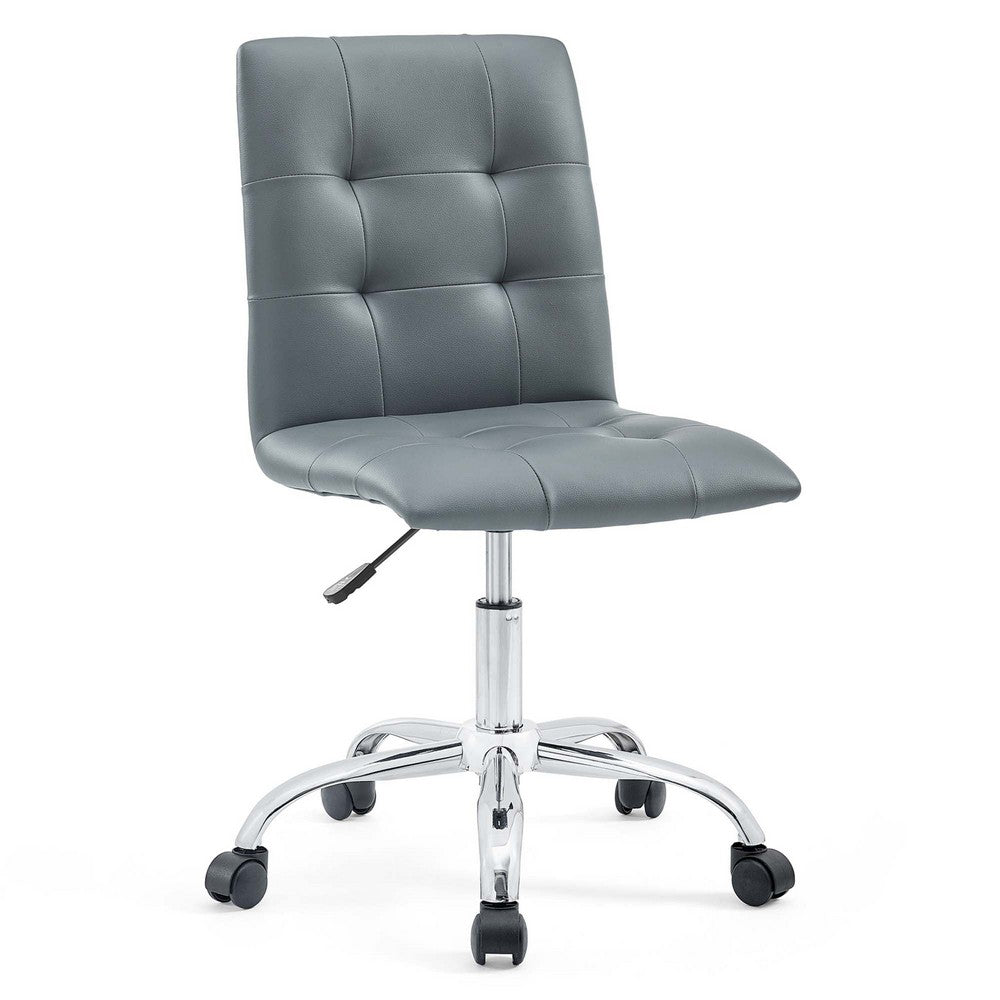 Prim Armless Mid Back Office Chair by Modway| Gray