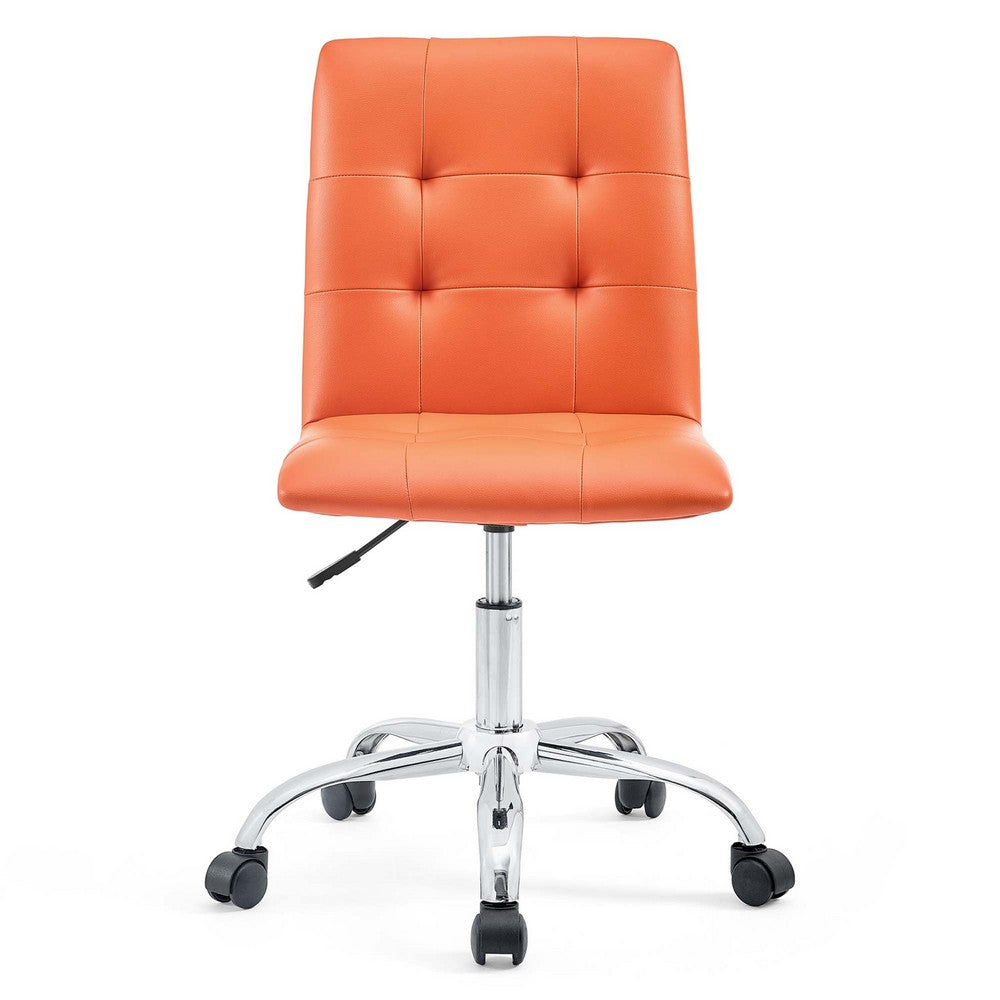 Prim Armless Mid Back Office Chair by Modway| Orange
