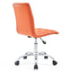 Prim Armless Mid Back Office Chair by Modway| Orange