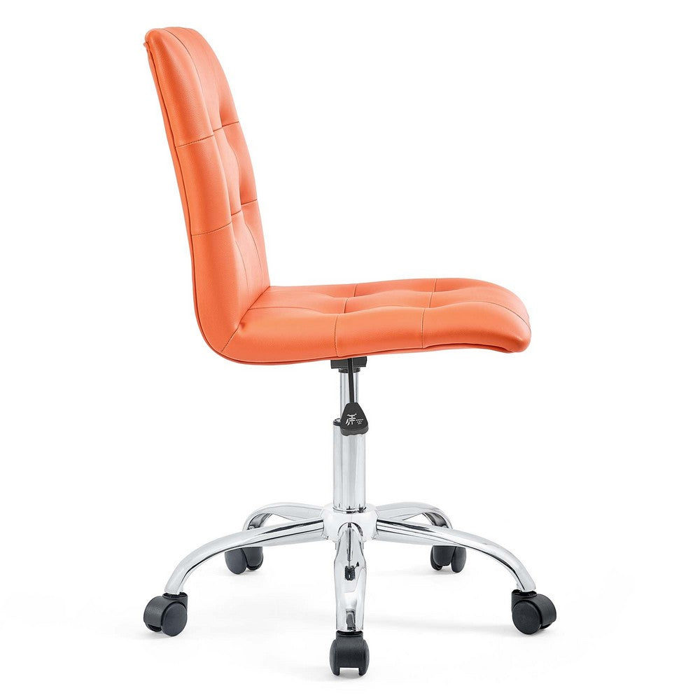Prim Armless Mid Back Office Chair by Modway| Orange