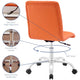 Prim Armless Mid Back Office Chair by Modway| Orange