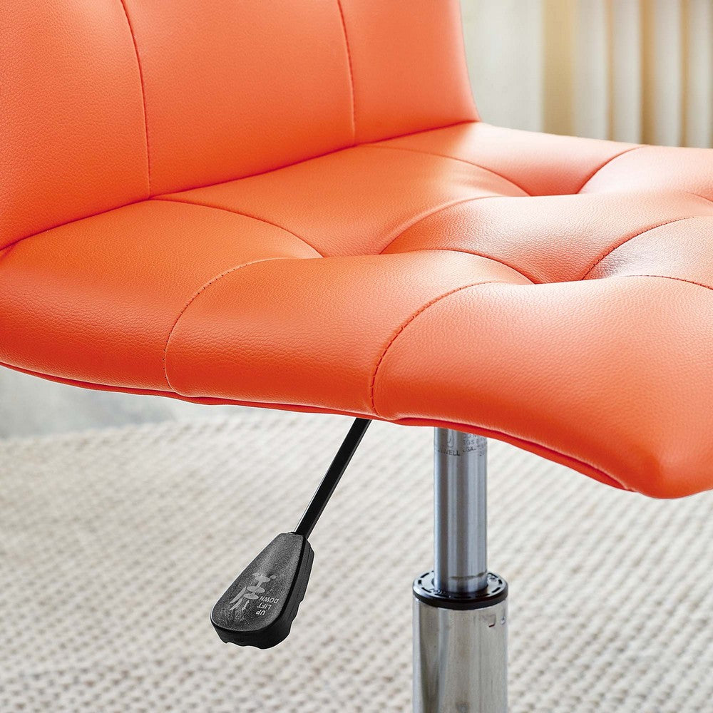 Prim Armless Mid Back Office Chair by Modway| Orange