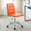 Prim Armless Mid Back Office Chair by Modway| Orange
