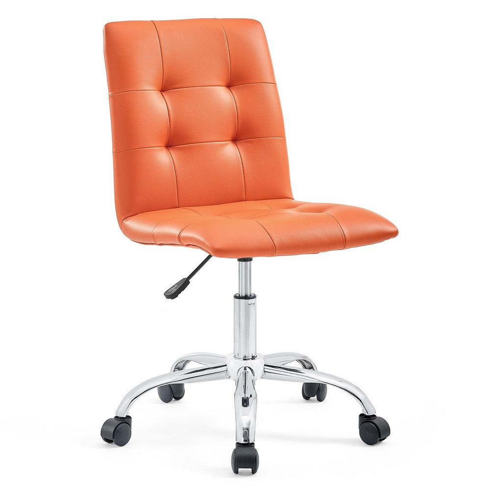 Prim Armless Mid Back Office Chair by Modway| Orange