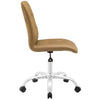 Tan Prim Armless Mid Back Office Chair  - No Shipping Charges