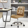 Tan Prim Armless Mid Back Office Chair  - No Shipping Charges