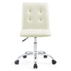 Prim Armless Mid Back Office Chair in White