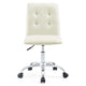 Prim Armless Mid Back Office Chair in White