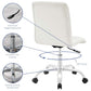 White Prim Armless Mid Back Office Chair - No Shipping Charges