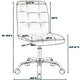 Prim Armless Mid Back Office Chair in White