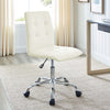 Prim Armless Mid Back Office Chair in White